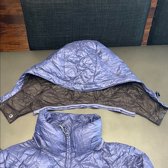 Athleta Purple Packable Down Jacket with Removable Hood Size M - Picture 3 of 7